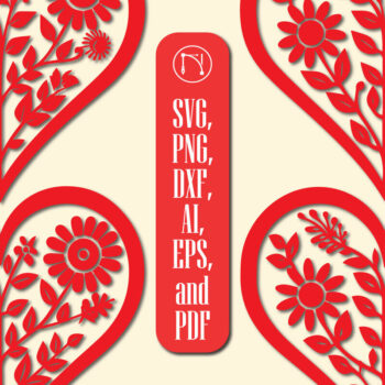 Intra απο ξύλο plywood  Χρώμα wenge 3mm-4mm πάχος - Πακέτο Cricut Valentine Floral Heart Δίασταση 4x4 cm INTRAFABR-35352655 - Image 1