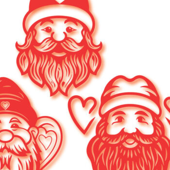 Intra απο ξύλο plywood  Χρώμα wenge 3mm-4mm πάχος - Πακέτο Cricut Valentine Gnome Δίασταση 4x4 cm INTRAFABR-39043654 - Image 1