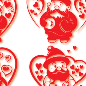 Intra απο ξύλο plywood  Χρώμα wenge 3mm-4mm πάχος - Πακέτο Cricut Valentine Gnome Δίασταση 4x4 cm INTRAFABR-101883337