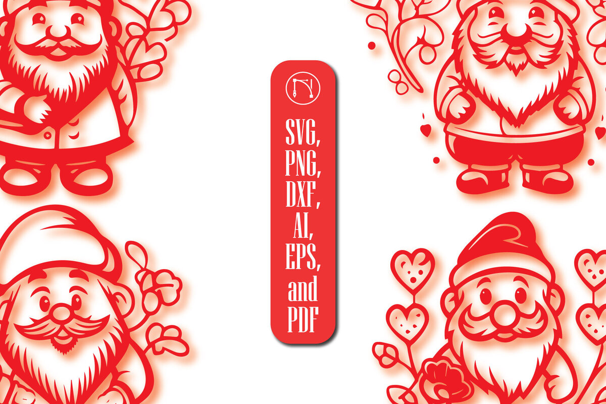 Intra απο ξύλο plywood  Χρώμα wenge 3mm-4mm πάχος - Πακέτο Cricut Valentine Gnome Δίασταση 4x4 cm INTRAFABR-80451902