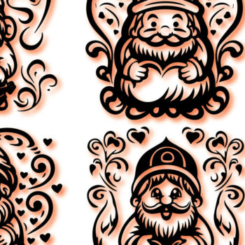 Intra απο ξύλο plywood Χρώμα wenge 3mm-4mm πάχος - Cricut Valentine Gnome Mega Bundle Δίασταση 4x4 cm INTRAFABR-122589686 - Image 9