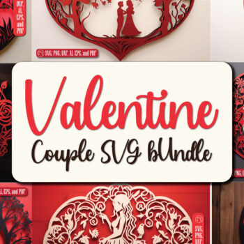 Intra απο ξύλο plywood  Χρώμα wenge 3mm-4mm πάχος - Πακέτο Cricut Valentine Δίασταση 4x4 cm INTRAFABR-100380571 - Image 1