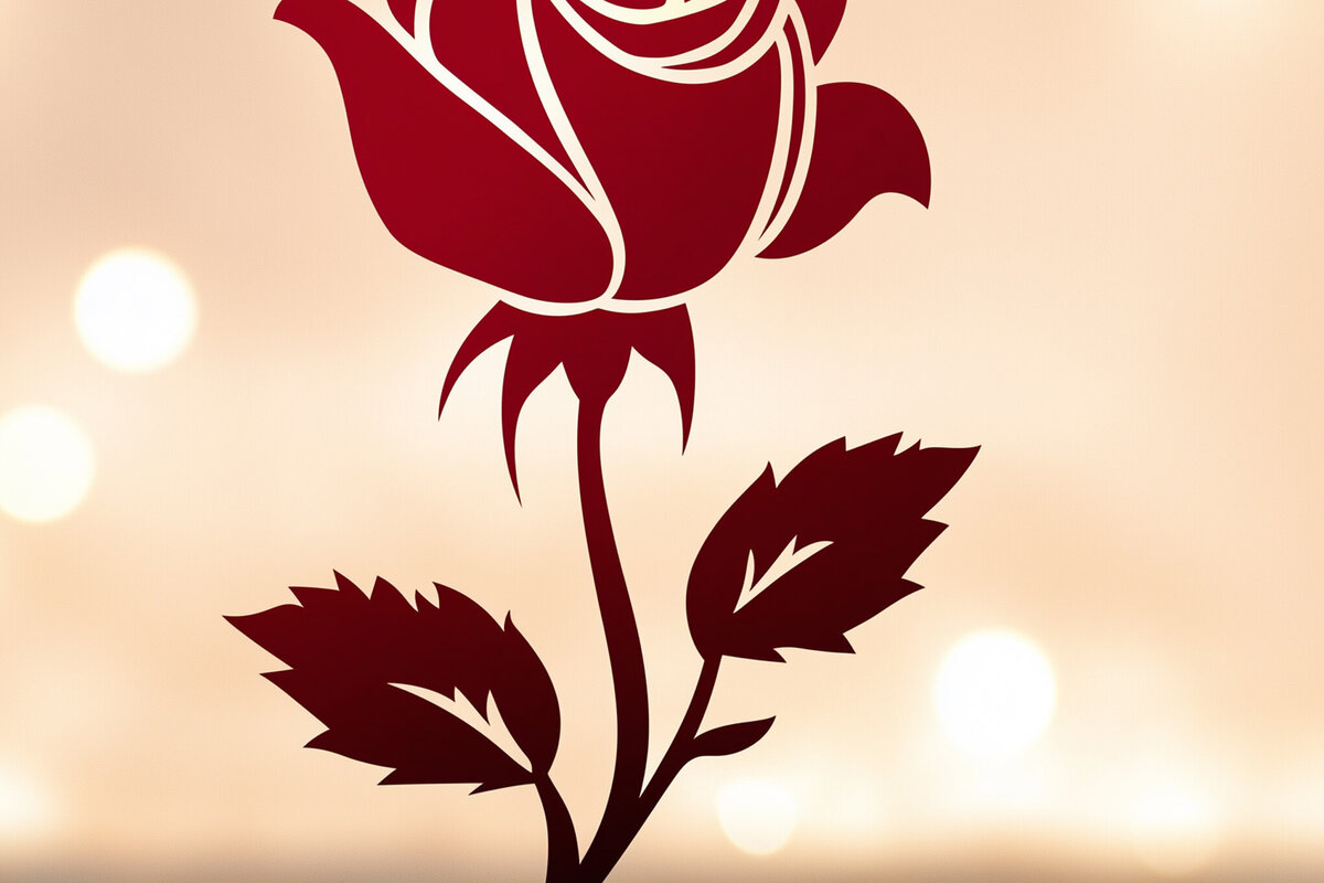 Intra απο ξύλο plywood  Χρώμα wenge 3mm-4mm πάχος - Cricut Valentine Rose Cut Δίασταση 4x4 cm INTRAFABR-68627166