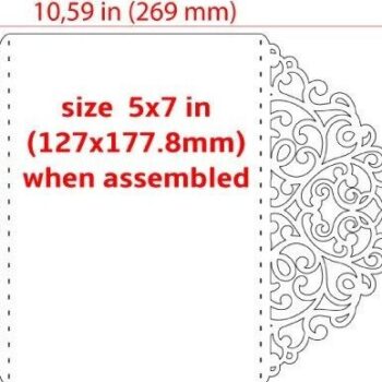 Intra απο ξύλο plywood  Χρώμα wenge 3mm-4mm πάχος - Προσκλητήριο γάμου Cricut, Gate Card Δίασταση 5x7 cm INTRAFABR-117077314 - Image 3