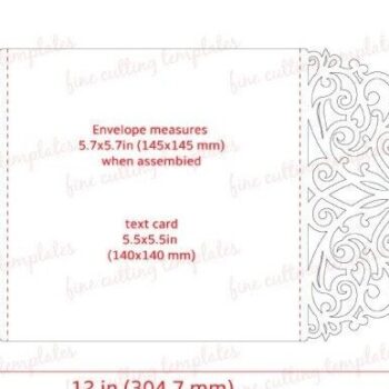 Intra απο ξύλο plywood Χρώμα wenge 3mm-4mm πάχος - Πρότυπο πρόσκλησης γάμου Cricut Δίασταση 7x5 cm INTRAFABR-91468952 - Image 4