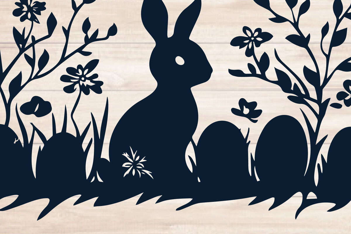Intra απο ξύλο plywood  Χρώμα wenge 3mm-4mm πάχος - Cricut Wildflower Easter Bunny Cut F Δίασταση 4x4 cm INTRAFABR-116771993