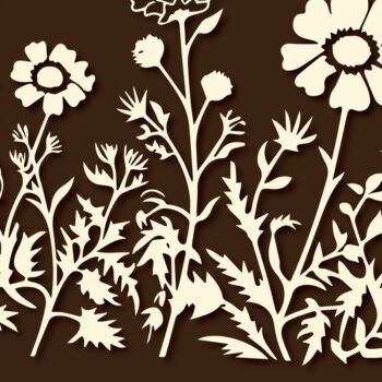 Intra απο ξύλο plywood  Χρώμα wenge 3mm-4mm πάχος - Πακέτο Cricut Wildflower Element Δίασταση 4x4 cm INTRAFABR-63882352 - Image 4