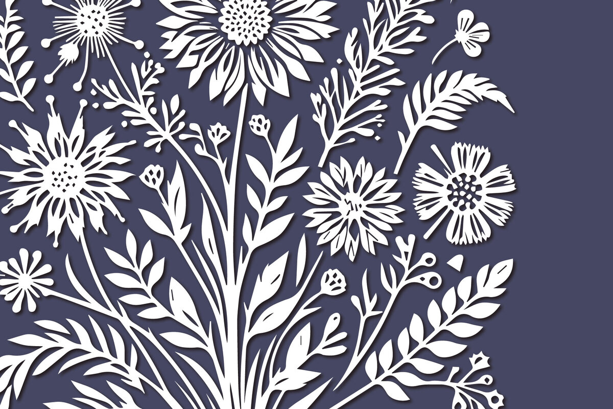 Intra απο ξύλο plywood  Χρώμα wenge 3mm-4mm πάχος - Cricut Wildflower Δίασταση 4x4 cm INTRAFABR-72392061