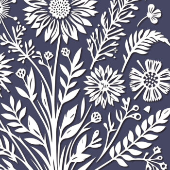 Intra απο ξύλο plywood Χρώμα wenge 3mm-4mm πάχος - Πακέτο Cricut Wildflower Δίασταση 4x4 cm INTRAFABR-119037568 - Image 3