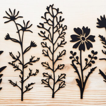 Intra απο ξύλο plywood  Χρώμα wenge 3mm-4mm πάχος - Πακέτο Cricut Wildflowers Δίασταση 30x20 cm INTRAFABR-56404453 - Image 1