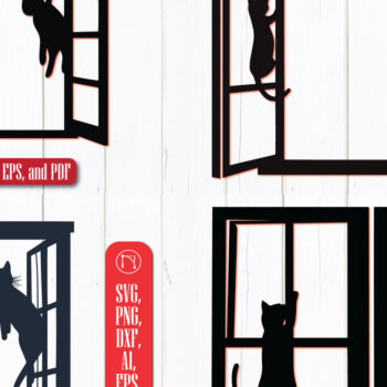 Intra απο ξύλο plywood Χρώμα wenge 3mm-4mm πάχος - Παράθυρο Cricut με Πακέτο Cat Δίασταση 4x4 cm INTRAFABR-58082637 - Image 1