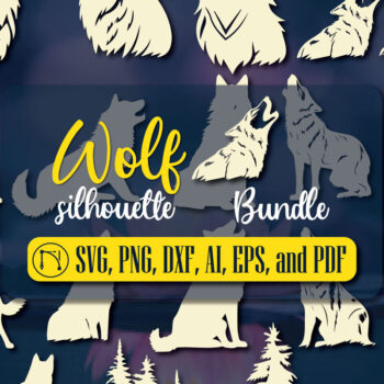 Intra απο ξύλο plywood Χρώμα wenge 3mm-4mm πάχος - Cricut Wolf Silhouette Mega Bundle Δίασταση 30x20 cm INTRAFABR-68627170 - Image 1