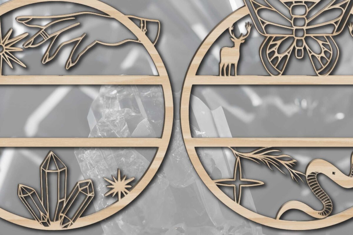 Intra απο ξύλο plywood  Χρώμα wenge 3mm-4mm πάχος - Πακέτο κοπής λέιζερ Sign Cristal Name Δίασταση 30x20 cm INTRAFABR-72731438