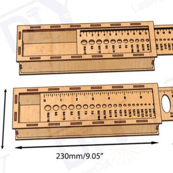 Intra απο ξύλο plywood  Χρώμα wenge 3mm-4mm πάχος - Θήκη για βελονάκι Κοπή Laser 4mm Δίασταση 30x20 cm INTRAFABR-117279132 - Image 3