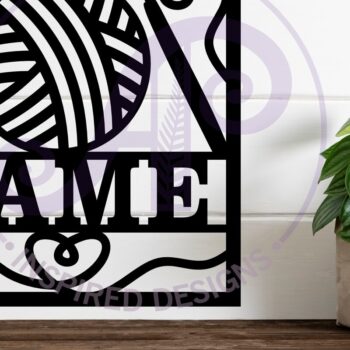 Intra απο ξύλο plywood  Χρώμα wenge 3mm-4mm πάχος - Πινακίδα τοίχου με όνομα βελονάκι, Δίασταση 40x50 cm INTRAFABR-95025005 - Image 2