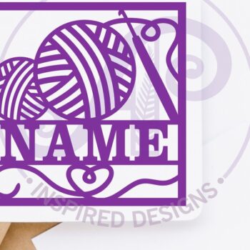 Intra απο ξύλο plywood  Χρώμα wenge 3mm-4mm πάχος - Πινακίδα τοίχου με όνομα βελονάκι, Δίασταση 40x50 cm INTRAFABR-95025005 - Image 3