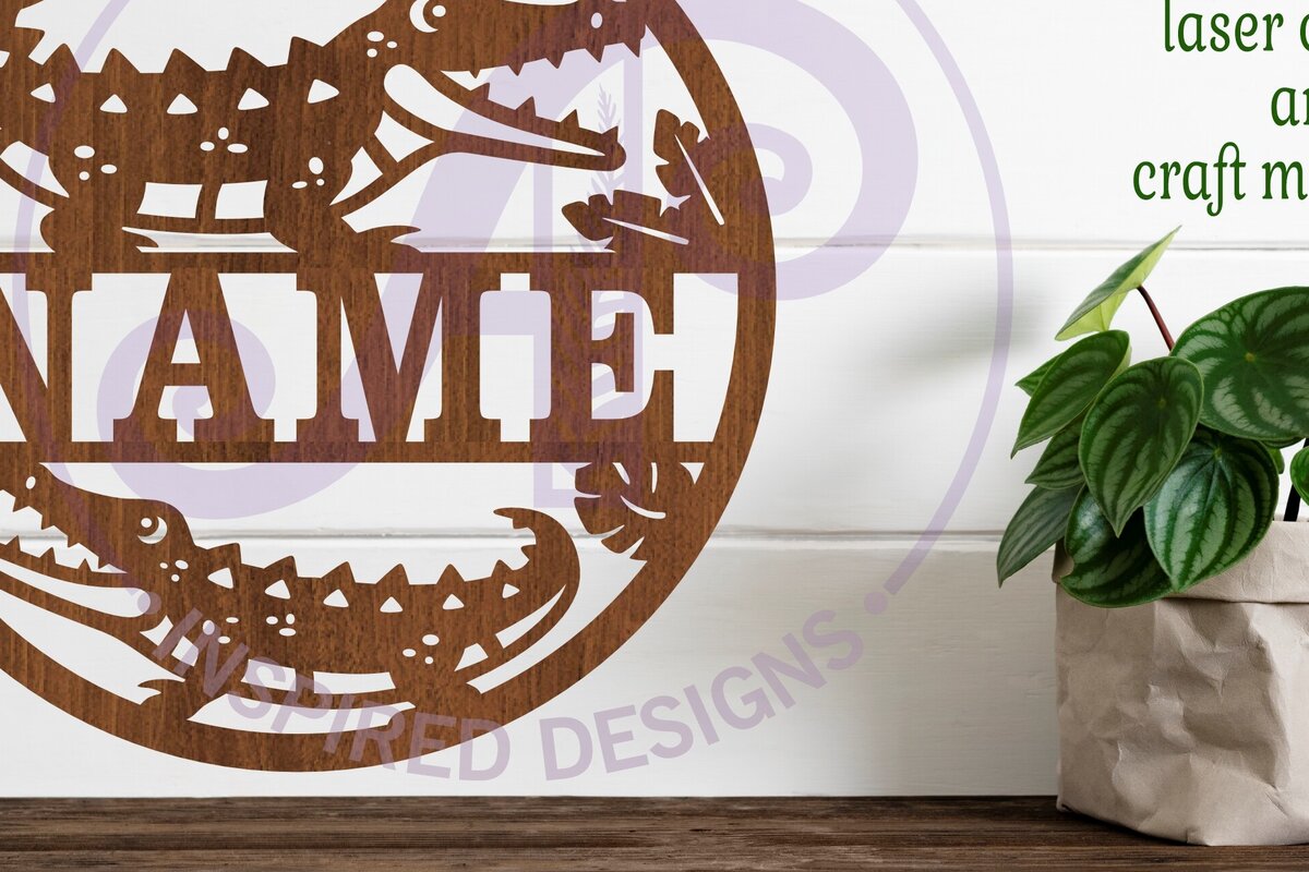 Intra απο ξύλο plywood  Χρώμα wenge 3mm-4mm πάχος - Πινακίδα ονόματος κροκόδειλου Δίασταση 30x20 cm INTRAFABR-115432352