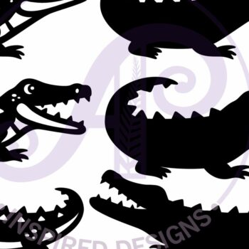 Intra απο ξύλο plywood Χρώμα wenge 3mm-4mm πάχος - Crocodile Two Layer Cut Outs Laser Δίασταση 30x20 cm INTRAFABR-115693398 - Image 4