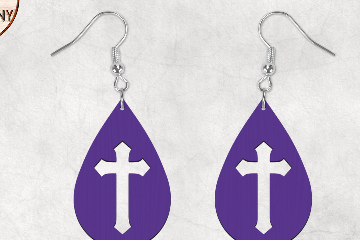 Intra απο ξύλο plywood  Χρώμα wenge 3mm-4mm πάχος - Σκουλαρίκια Cross Boho Δίασταση 3x3 cm INTRAFABR-68643057