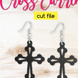 Intra απο ξύλο plywood  Χρώμα wenge 3mm-4mm πάχος - Σταυρό σκουλαρίκι Cut Δίασταση 3x3 cm INTRAFABR-120487855