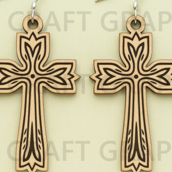 Intra απο ξύλο plywood Χρώμα wenge 3mm-4mm πάχος - Σταυρωτά σκουλαρίκια – Πακέτο Christian Δίασταση 3x3 cm INTRAFABR-95034105 - Image 9