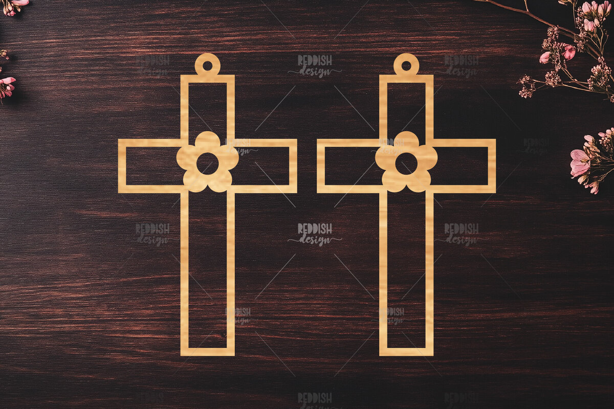 Intra απο ξύλο plywood  Χρώμα wenge 3mm-4mm πάχος - Σταυρωτά σκουλαρίκια Δίασταση 3x3 cm INTRAFABR-123051877