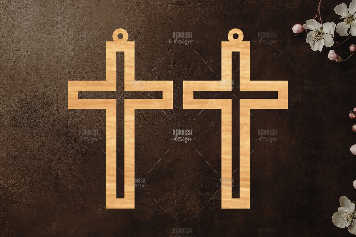 Intra απο ξύλο plywood  Χρώμα wenge 3mm-4mm πάχος - Σταυρωτά σκουλαρίκια Δίασταση 3x3 cm INTRAFABR-120487926