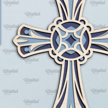 Intra απο ξύλο plywood Χρώμα wenge 3mm-4mm πάχος - Cross . Multilayer Cross Δίασταση 30x20 cm INTRAFABR-118471490 - Image 1