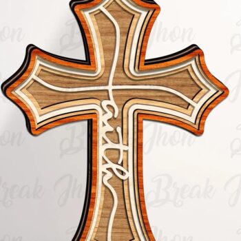 Intra απο ξύλο plywood Χρώμα wenge 3mm-4mm πάχος - Cross Δίασταση 20x20 cm INTRAFABR-118471499 - Image 1