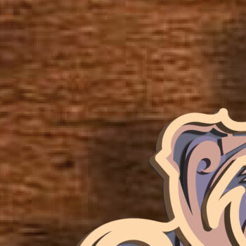 Intra απο ξύλο plywood  Χρώμα wenge 3mm-4mm πάχος - Cross Multilayer /Laser Cross DXF Δίασταση 30x20 cm INTRAFABR-123188721 - Image 8