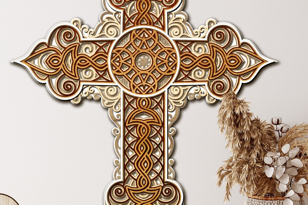 Intra απο ξύλο plywood  Χρώμα wenge 3mm-4mm πάχος - ΣΤΑΥΡΟ ΘΡΗΣΚΕΥΤΙΚΟ ξύλου &amp; χαρτιού Δίασταση 11x12 cm INTRAFABR-65800719