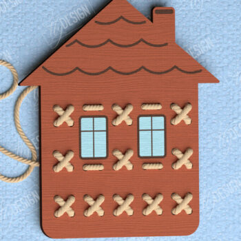 Intra απο ξύλο plywood  Χρώμα wenge 3mm-4mm πάχος - Πακέτο ζώων Cross Stitch | Μοντεσσόρι Δίασταση 15x15 cm INTRAFABR-67480674 - Image 8