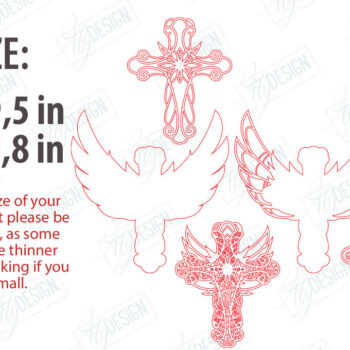 Intra απο ξύλο plywood Χρώμα wenge 3mm-4mm πάχος - Δέσμη κοπής λέιζερ πολλαπλών στρωμάτων Cross Wings Δίασταση 20x20 cm INTRAFABR-26437511 - Image 2