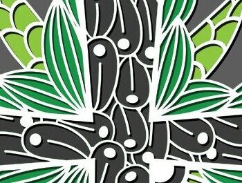 Intra απο ξύλο plywood  Χρώμα wenge 3mm-4mm πάχος - Σταυρός με λουλούδια , Δίασταση 20x20 cm INTRAFABR-41673788 - Image 2