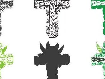 Intra απο ξύλο plywood  Χρώμα wenge 3mm-4mm πάχος - Σταυρός με λουλούδια , Δίασταση 20x20 cm INTRAFABR-41673788 - Image 3