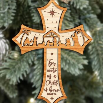 Intra απο ξύλο plywood Χρώμα wenge 3mm-4mm πάχος - Σταυρός Ξύλο Στολίδι Δίασταση 6x6 cm INTRAFABR-118356784 - Image 2