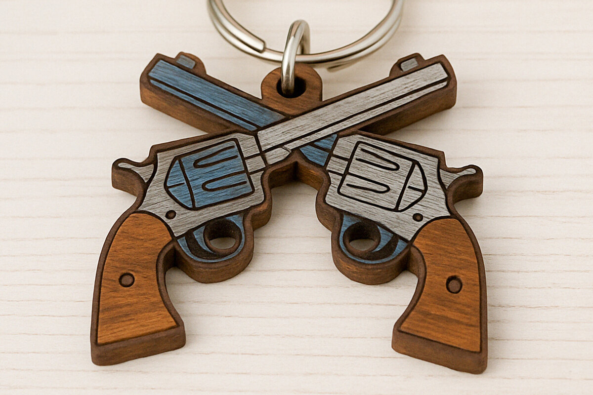 Intra απο ξύλο plywood  Χρώμα wenge 3mm-4mm πάχος - Μπρελόκ σταυρωτά περίστροφα Δίασταση 4x4 cm INTRAFABR-106690419