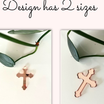 Intra απο ξύλο plywood  Χρώμα wenge 3mm-4mm πάχος - Crosses Cake Charms | Εσταυρωμένος Ορθόδοξος Δίασταση 4x4 cm INTRAFABR-102136455 - Image 1