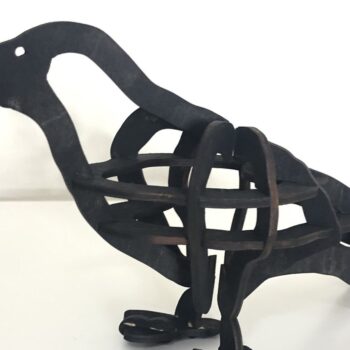 Intra απο ξύλο plywood Χρώμα wenge 3mm-4mm πάχος - Crow 3D Sculpture Glowforge Δίασταση 20x20 cm INTRAFABR-36332750 - Image 1