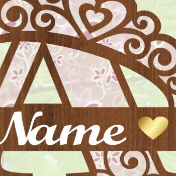 Intra απο ξύλο plywood Χρώμα wenge 3mm-4mm πάχος - Crown Capital Monogram Letter a Δίασταση 30x20 cm INTRAFABR-70929812 - Image 3