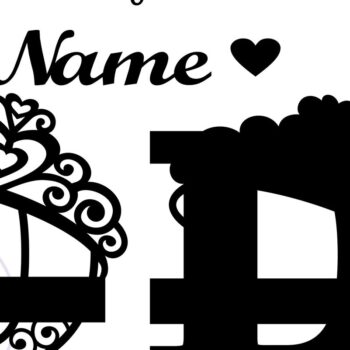 Intra απο ξύλο plywood  Χρώμα wenge 3mm-4mm πάχος - Μονόγραμμα με κεφαλαίο στέμμα Γράμμα D Δίασταση 30x20 cm INTRAFABR-70610533 - Image 2