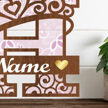 Intra απο ξύλο plywood Χρώμα wenge 3mm-4mm πάχος - Κορώνα κεφαλαίο μονόγραμμα Γράμμα H Δίασταση 30x20 cm INTRAFABR-123862380 - Image 1