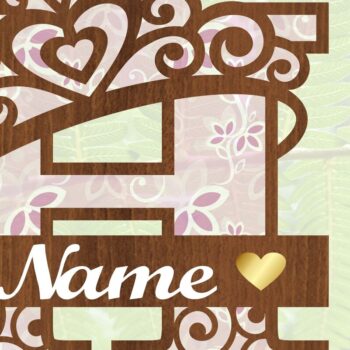 Intra απο ξύλο plywood Χρώμα wenge 3mm-4mm πάχος - Κορώνα κεφαλαίο μονόγραμμα Γράμμα H Δίασταση 30x20 cm INTRAFABR-123862380 - Image 3