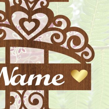 Intra απο ξύλο plywood  Χρώμα wenge 3mm-4mm πάχος - Crown Capital Monogram Letter I Δίασταση 30x20 cm INTRAFABR-47679348 - Image 3