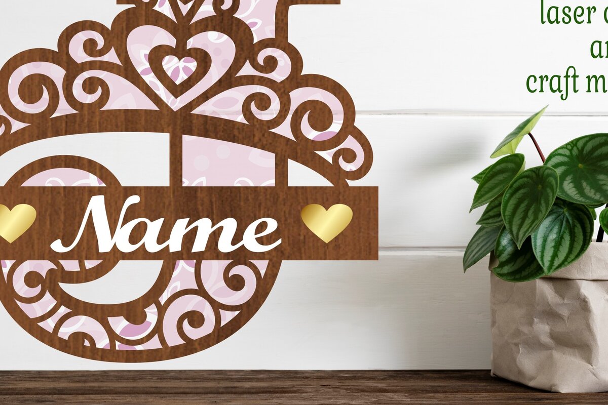 Intra απο ξύλο plywood  Χρώμα wenge 3mm-4mm πάχος - Crown Capital Monogram Letter J Δίασταση 30x20 cm INTRAFABR-30686199