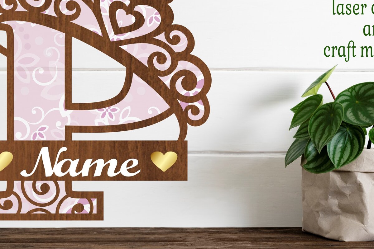 Intra απο ξύλο plywood  Χρώμα wenge 3mm-4mm πάχος - Κορώνα κεφαλαίο μονόγραμμα Γράμμα P Δίασταση 30x20 cm INTRAFABR-90276116