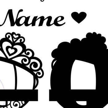 Intra απο ξύλο plywood  Χρώμα wenge 3mm-4mm πάχος - Μονόγραμμα με κεφαλαίο στέμμα Γράμμα Q Δίασταση 30x20 cm INTRAFABR-62895793 - Image 2