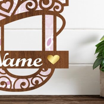 Intra απο ξύλο plywood Χρώμα wenge 3mm-4mm πάχος - Crown Capital Monogram Letter U Δίασταση 30x20 cm INTRAFABR-108043687 - Image 1