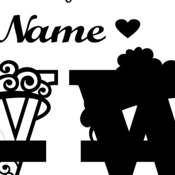 Intra απο ξύλο plywood  Χρώμα wenge 3mm-4mm πάχος - Κορώνα κεφαλαίο μονόγραμμα Γράμμα W Δίασταση 30x20 cm INTRAFABR-108043147 - Image 2