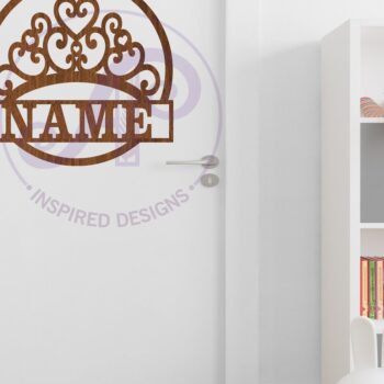 Intra απο ξύλο plywood Χρώμα wenge 3mm-4mm πάχος - Σήμα ονόματος κορώνας Πρότυπο κοπής λέιζερ Δίασταση 30x20 cm INTRAFABR-103952911 - Image 3